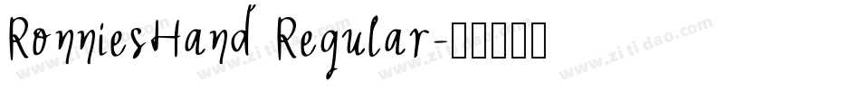 RonniesHand Regular字体转换